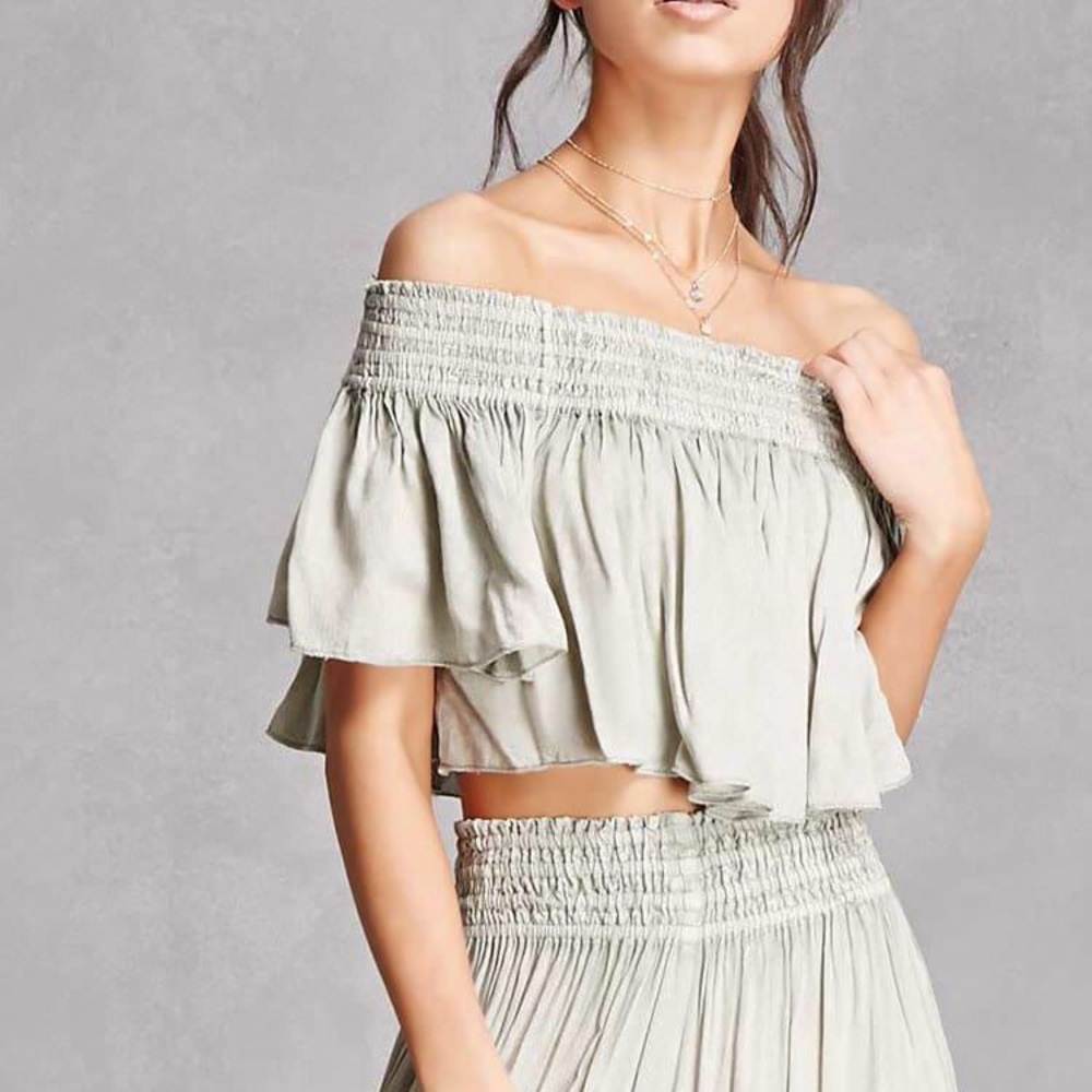 Boho me off the shoulder crop top Small - Picture 1 of 5